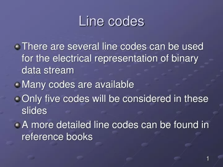 line codes