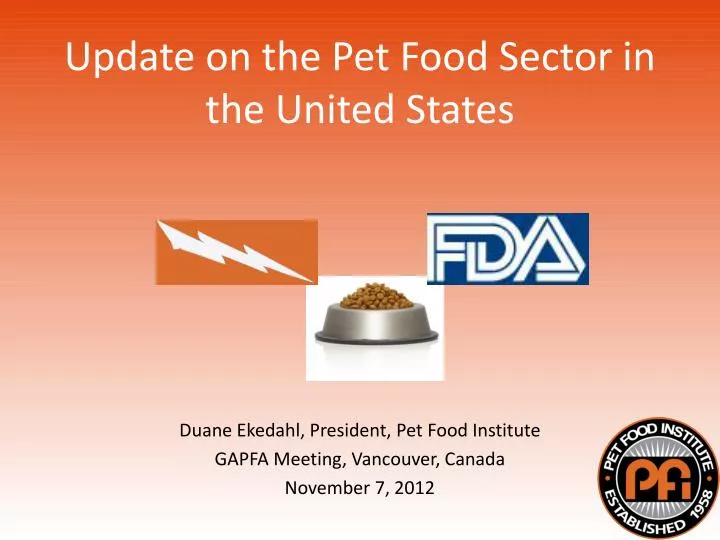 update on the pet food sector in the united states