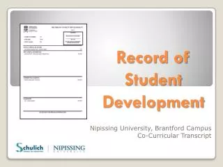 Record of Student Development