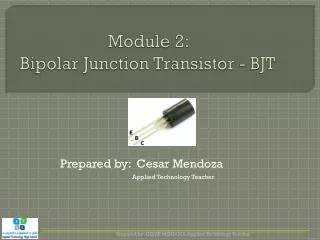 Module 2: Bipolar Junction Transistor - BJT