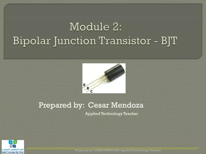 module 2 bipolar junction transistor bjt