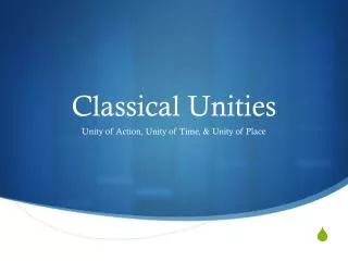 Classical Unities