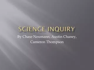 Science Inquiry