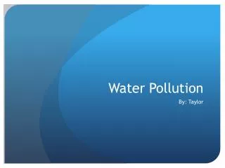 Water Pollution