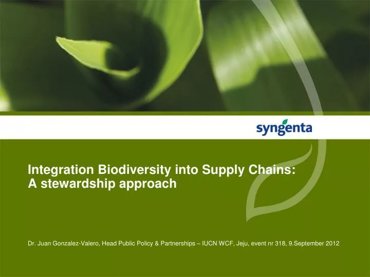integration biodiversity into supply chains a stewardship approach