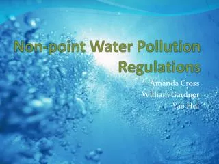 Non-point Water Pollution Regulations