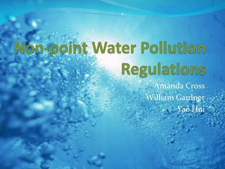 non point water pollution regulations