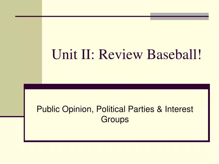 unit ii review baseball