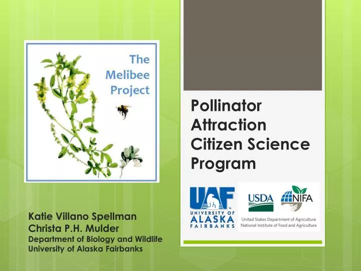 pollinator attraction citizen science program