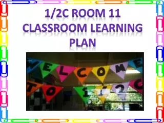 1/2C Room 11 Classroom learning plan
