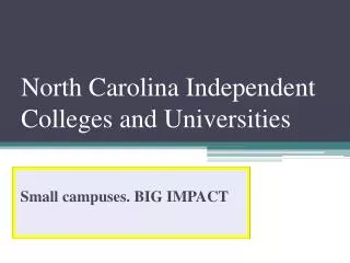 North Carolina Independent Colleges and Universities