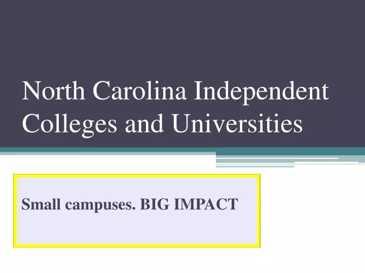 north carolina independent colleges and universities