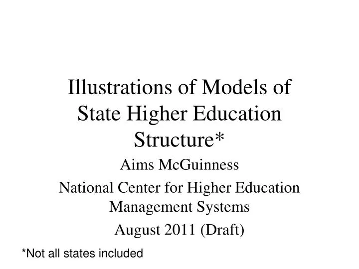 illustrations of models of state higher education structure
