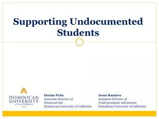 Supporting Undocumented Students