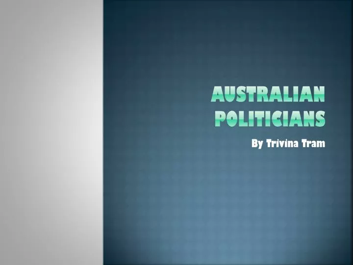 australian politicians