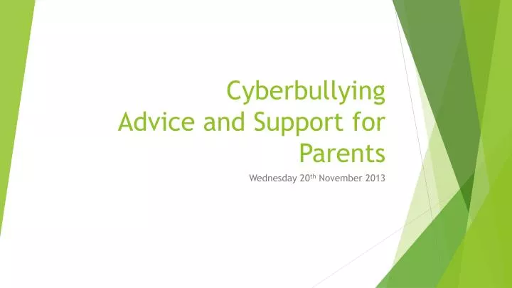 cyberbullying advice and support for parents