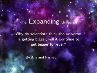 The Expanding Universe