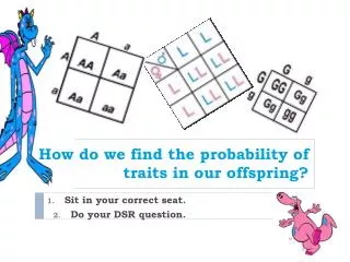 How do we find the probability of traits in our offspring?