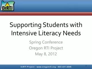 Supporting Students with Intensive Literacy Needs