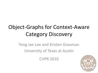 Object-Graphs for Context-Aware Category Discovery