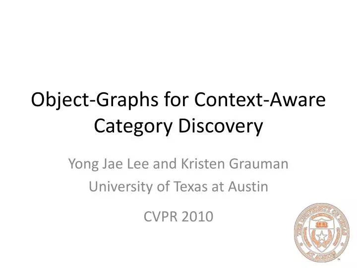 object graphs for context aware category discovery