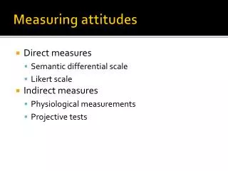 Measuring attitudes