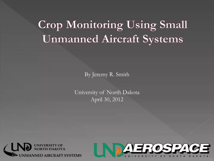 crop monitoring using small unmanned aircraft systems