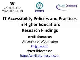 Terrill Thompson University of Washington tft@uw @ terrillthompson terrillthompson