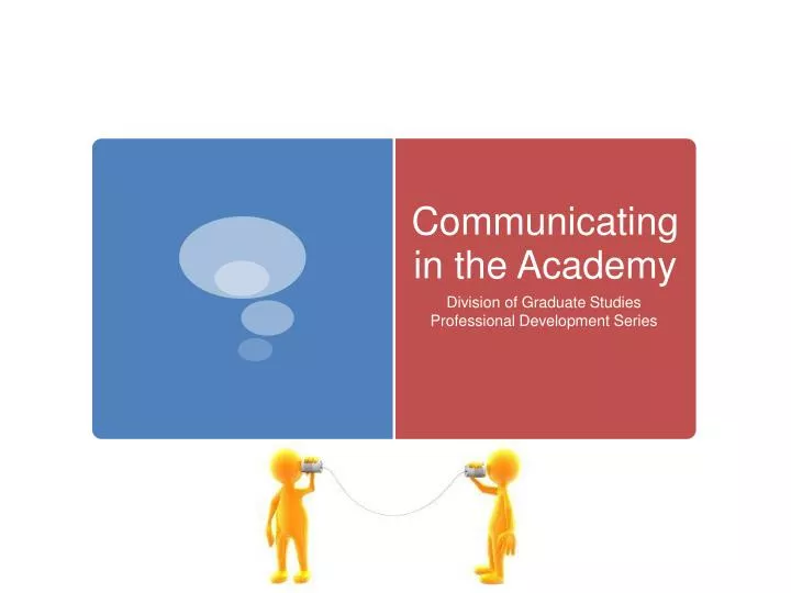 communicating in the academy