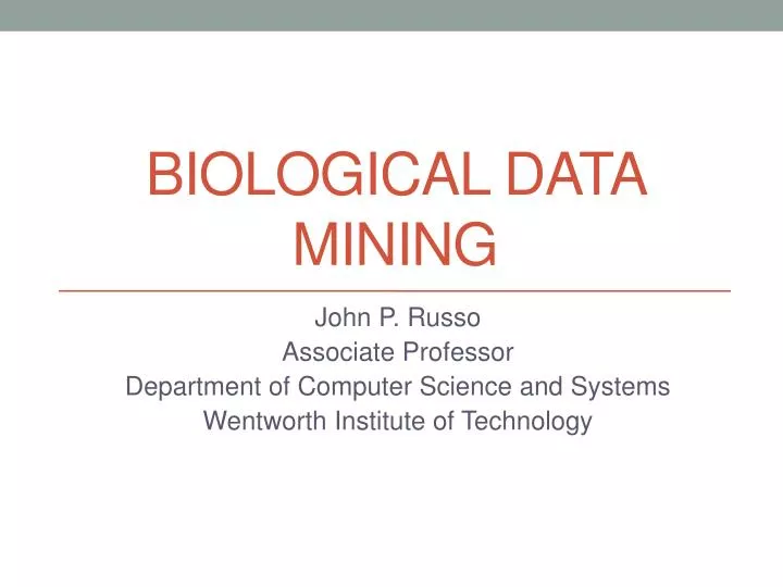 biological data mining