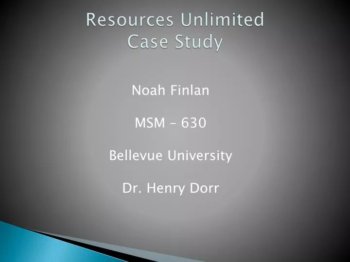 resources unlimited case study