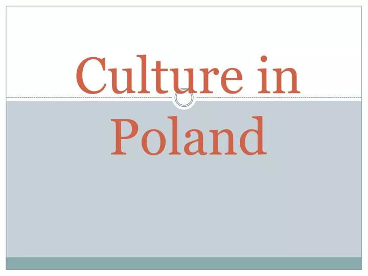 culture in poland