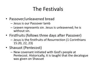 The Festivals