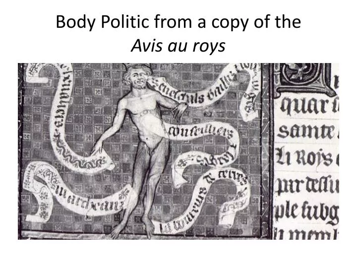 body politic from a copy of the avis au roys