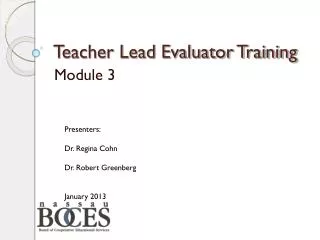 Teacher Lead Evaluator Training