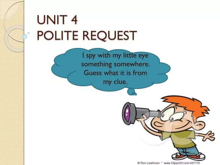 unit 4 polite request