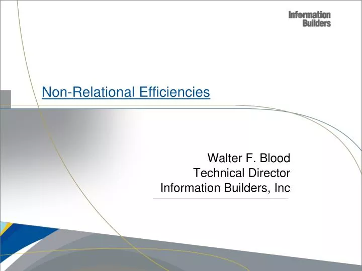 non relational efficiencies