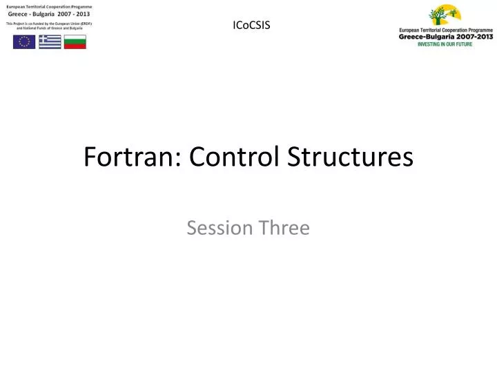 fortran control structures