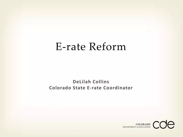 e rate reform