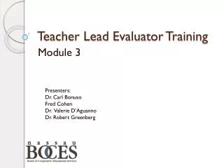 Teacher Lead Evaluator Training