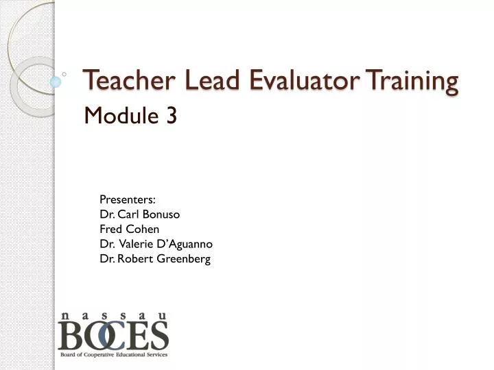 teacher lead evaluator training