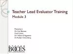 Teacher Lead Evaluator Training - slide 1