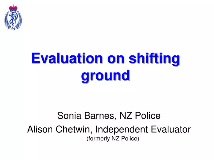 evaluation on shifting ground
