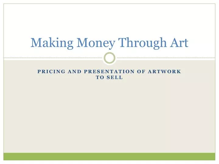 making money through art