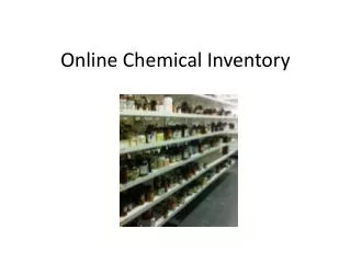 Online Chemical Inventory