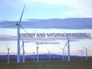 Energy and Natural Resources