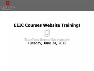 EEIC Courses Website Training!