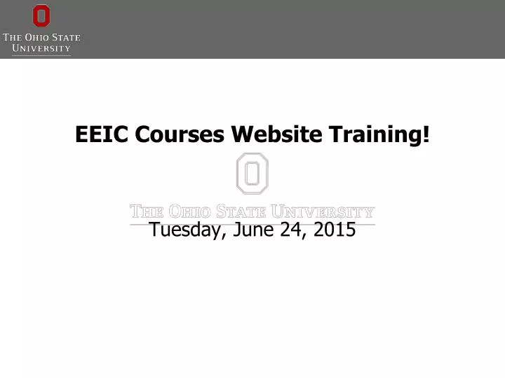 eeic courses website training