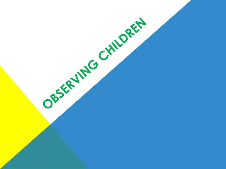 observing children