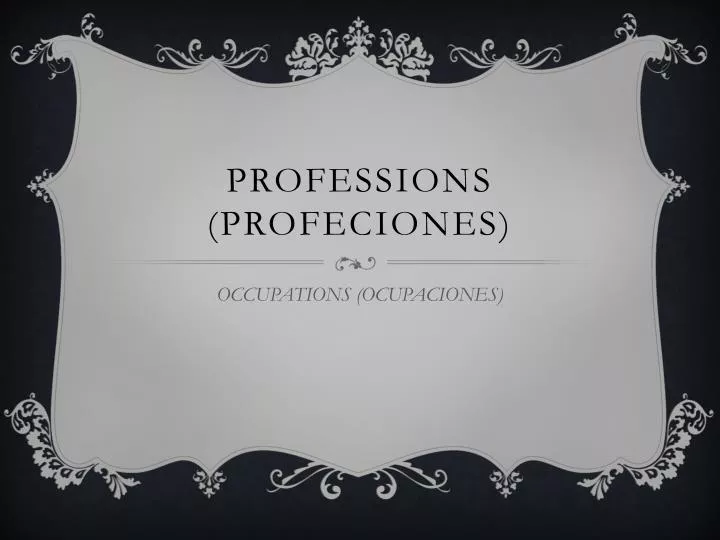 professions profeciones